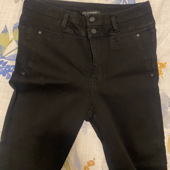 Size 12/31 Liverpool black denim pants - Picture 2 of 4